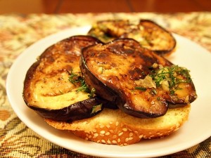 Garlic Marinated Eggplant Slices – Maya`s Kitchen